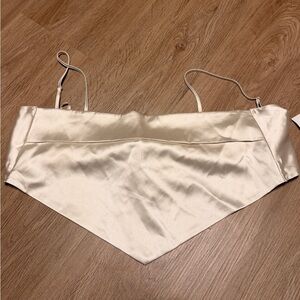 Forever 21 Cream Satin Bandeau